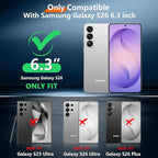 Temdan Designed for Samsung Galaxy S26 Case Clear, Built-in Invisible Kickstand - Image 2