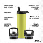 ZULU Base 18oz Kids Stainless Steel Water Bottle - Image 4