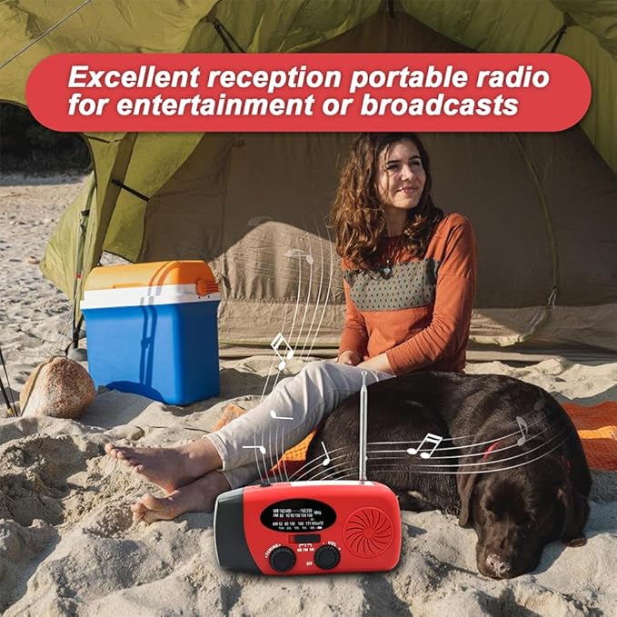 Hand Crank Emergency Radio, AM/FM/NOAA Weather Radio - Image 5