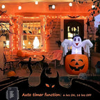 Halloween Orange String Lights Decorations，2 Pack 17.8 Feet 50 LED Battery - Image 7