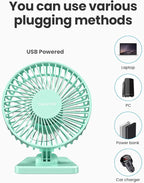 Gaiatop USB Desk Fan, Small But Powerful, Personal Portable Quiet 3 Speeds - Image 6