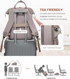 LOVEVOOK Laptop Backpack for Women, 15.6'' Waterproof Nurse Bag Teacher Work - Image 7