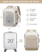 LOVEVOOK Large Travel Backpack for Women, 50L Carry on Backpack Airplane - Image 5