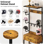 Kikihouse Freestanding Floor Mounted Helmet & Gear Storage Rack, Adjustable - Image 5