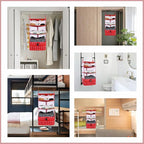 Surblue Hanging Closet Storage Bag Collapsible 3-Shelf Washable Oxford Fabric - Image 7