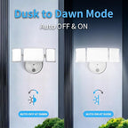 Olafus 80W Flood Lights Dusk to Dawn Outdoor Lighting, IP65 Waterproof LED - Image 3