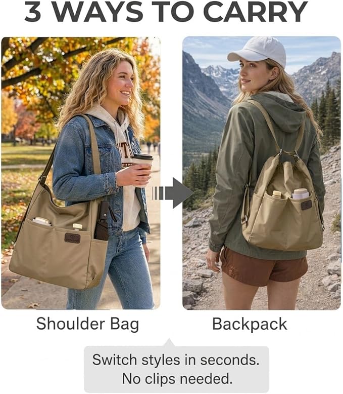 Women's Convertible Backpack Purse - Image 3