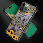for iPhone 13 Pro Max Case, Cute Little Elephant Sunflower White Line Art - Image 7