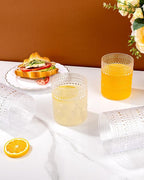 YOUBET 24PCS Plastic Hobnail Drinking Glasses - 14 Oz Clear Vintage Glasses - Image 6