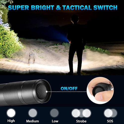 12Pack LED Flashlights High Lumens, 5Mode Tactical Flashlight - Image 2