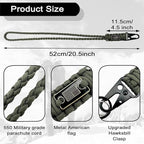 DDOUT Heavy Duty Paracord Lanyard 550 Paracord Braided Keychain - Image 4