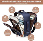 LOVEVOOK 50L Travel Backpack Carry On Airline Approved, Large Backpack - Image 2