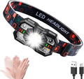 Headlamp Rechargeable, 1200 Lumen Super Bright LED Headlight Motion Sensor by Unknown