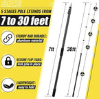 7-30 ft Telescopic Extension Pole - Image 2