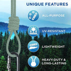 TECEUM Cotton Rope 3/16” – 50 FT – Strong All-Purpose Braided Rope – Natural - Image 4