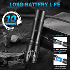 12Pack LED Flashlights High Lumens, 5Mode Tactical Flashlight - Image 6