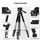 K&F CONCEPT Camera Tripod, Cellphone Clip - Image 9