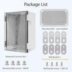 Junction Box IP65 Waterproof Dustproof ABS Plastic Enclosure, Outdoor and - Image 7