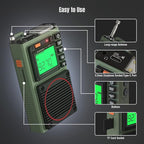 Raddy RF75A APP Control Shortwave Radio, Portable Shortwave Radios - Image 9