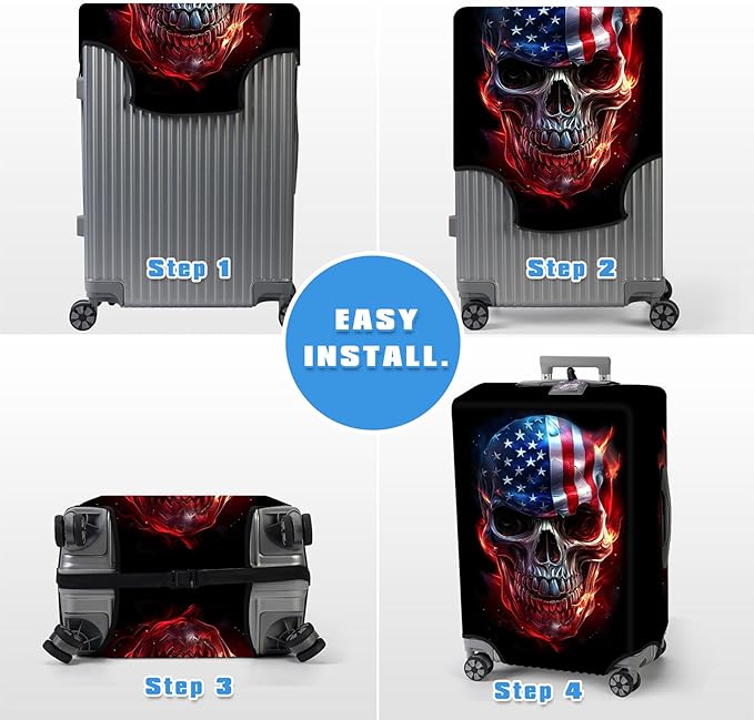 Luggage Cover Protector for 19-20 Inch Suitcases, TSA Approved Elastic Travel - Image 6