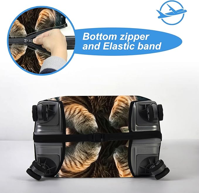 Luggage Cover Protector for 22-24 Inch Suitcases, TSA Approved Elastic Travel - Image 5