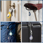 AirTag Holder with 304 Carabiner, 4 Pack IPX8 Waterproof Shockproof PC Hard Case - Image 7