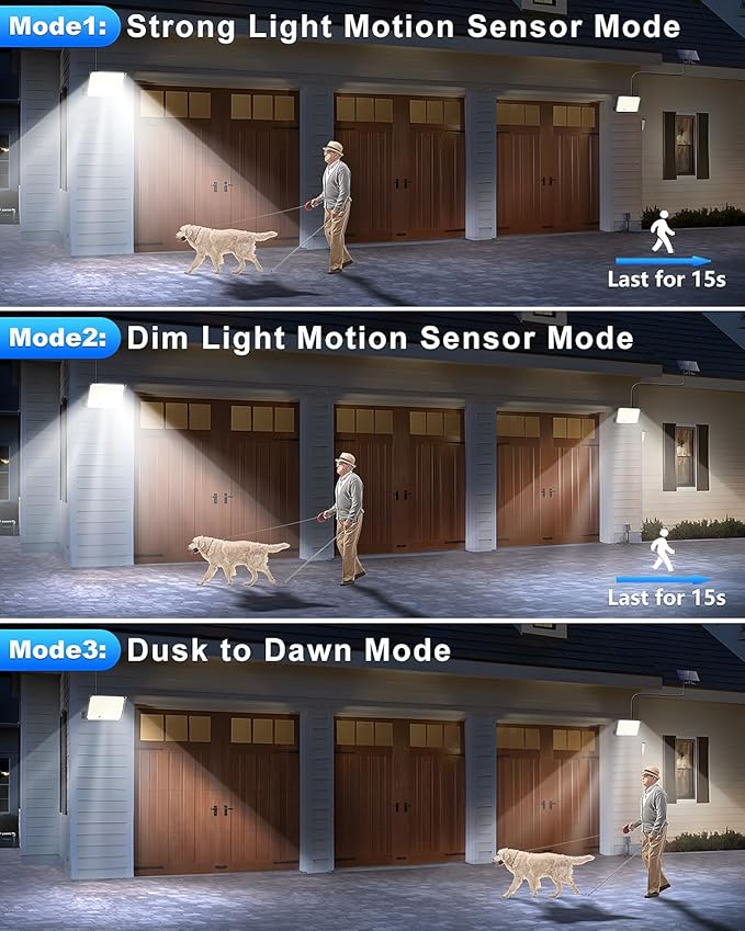 Gusicil Outdoor Solar Lights, Split Solar Motion Sensor Outdoor Lights - Image 3