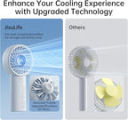 JISULIFE Handheld Portable Fan, Stronger and Longer-Lasting: 5 Speed, 5000mAh - Image 2
