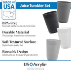 US Acrylic Newport 10 ounce Unbreakable Plastic Stackable Juice Tumblers in - Image 2