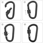 Locking Carabiner Clip, Vonpri 3 Inch D Ring Clips Spring Snap Key Chain Hook - Image 5