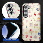 for Samsung Galaxy S23 Plus Case, HL2 Aesthetic Bow Preppy Collage Hybrid 2 - Image 4