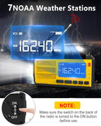 10000mAh Emergency Hand Crank Radio, AM/FM/NOAA Weather Alert, Solar Powered - Image 2
