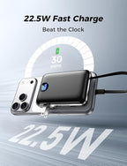 Portable Charger with Built-in Cables & Wall Plug, 10000mAh Power Bank - Image 2