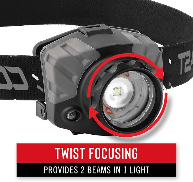 Coast® FL88 615 Lumen Tri-Color Pure Beam® Twist Focus™ LED Headlamp, Batteries - Image 5