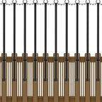 NUERPO 10 Pack String Light Poles, 5Ft Metal Poles by NUERPO
