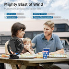 10000mAh 30hrs Portable Fan Rechargeable, 8-Inch Battery Operated Clip on Fan - Image 3