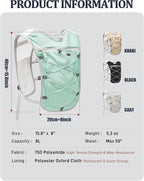 Small Lightweight Hiking Backpack, 3D Breathable Mesh Backpack - Image 8