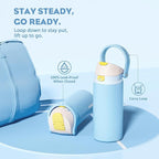 POWCAN 18 oz Metal Water Bottle: 2-in-1 Push-Button Spout & Quick-Flip Straw - Image 4