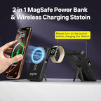 Magnetic Portable Charger Built-in Cables, 10000mAh Fast Charging Wireless - Image 2