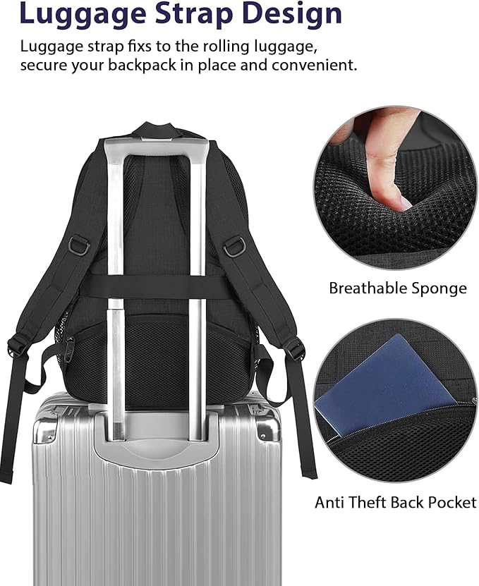 MATEIN 17 Inch Work Laptop Backpack, Large College Computer Bookbag - Image 3