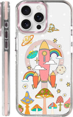 Case for iPhone 13 Pro, Spaceship Mushroom Phone Case Design，for Women Girls by Toulas