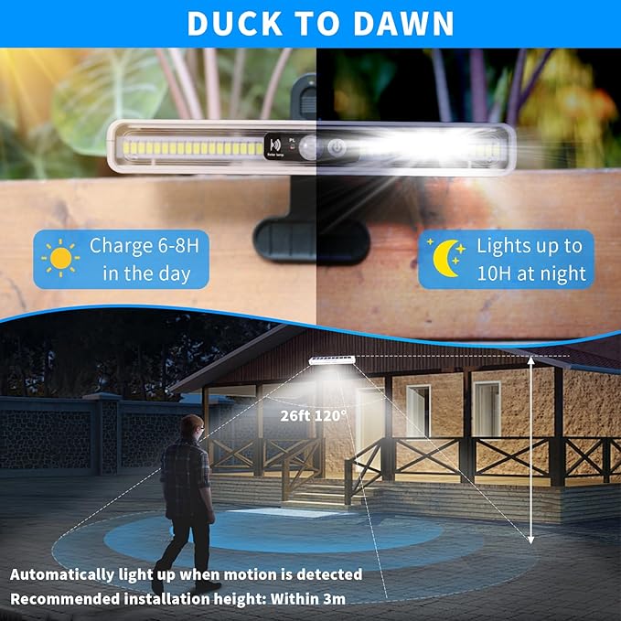 Clip On Solar Motion Lights Outdoor Waterproof, 4 Pack Motion Sensor Outdoor - Image 3