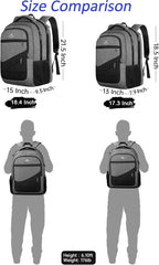 MATEIN Extra Large Laptop Backpack 18.4 Inch, Airplane Approved Travel Backpack - Image 8
