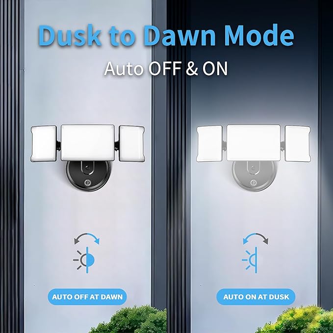 Olafus 80W Flood Lights Dusk to Dawn Outdoor Lighting, IP65 Waterproof LED - Image 3
