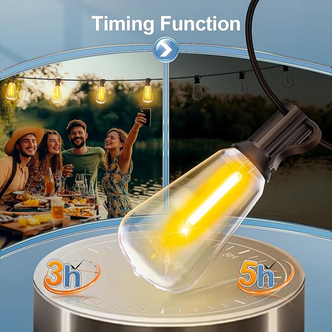 MGVIH Outdoor String Led Patio Lights - 200Ft 60M Outside Waterproof Light - Image 3