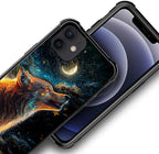 for iPhone 12 Mini Case, Star Cave Hungry Wolf Pattern Graphic Design Girl Boy - Image 3
