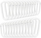 24pc Aluminum Carabiner Clip D Ring, Keychain Spring Hook, Small Carabiners Set by Zalava