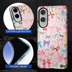 for Samsung Galaxy S25 Edge Case, HL2 Aesthetic Color Bow Tie Hybrid 2 Layer - Image 4