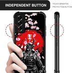 for Samsung Galaxy S21 Case, Sakura Japanese Samurai Pattern Graphic Design - Image 3