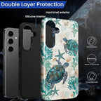 for Samsung Galaxy S24 Plus Case, HL2 Ocean Sea Turtle Nautical Map Hybrid 2 - Image 2